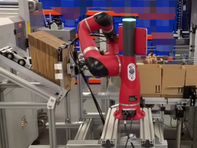sawyer collaborative robot case erecting