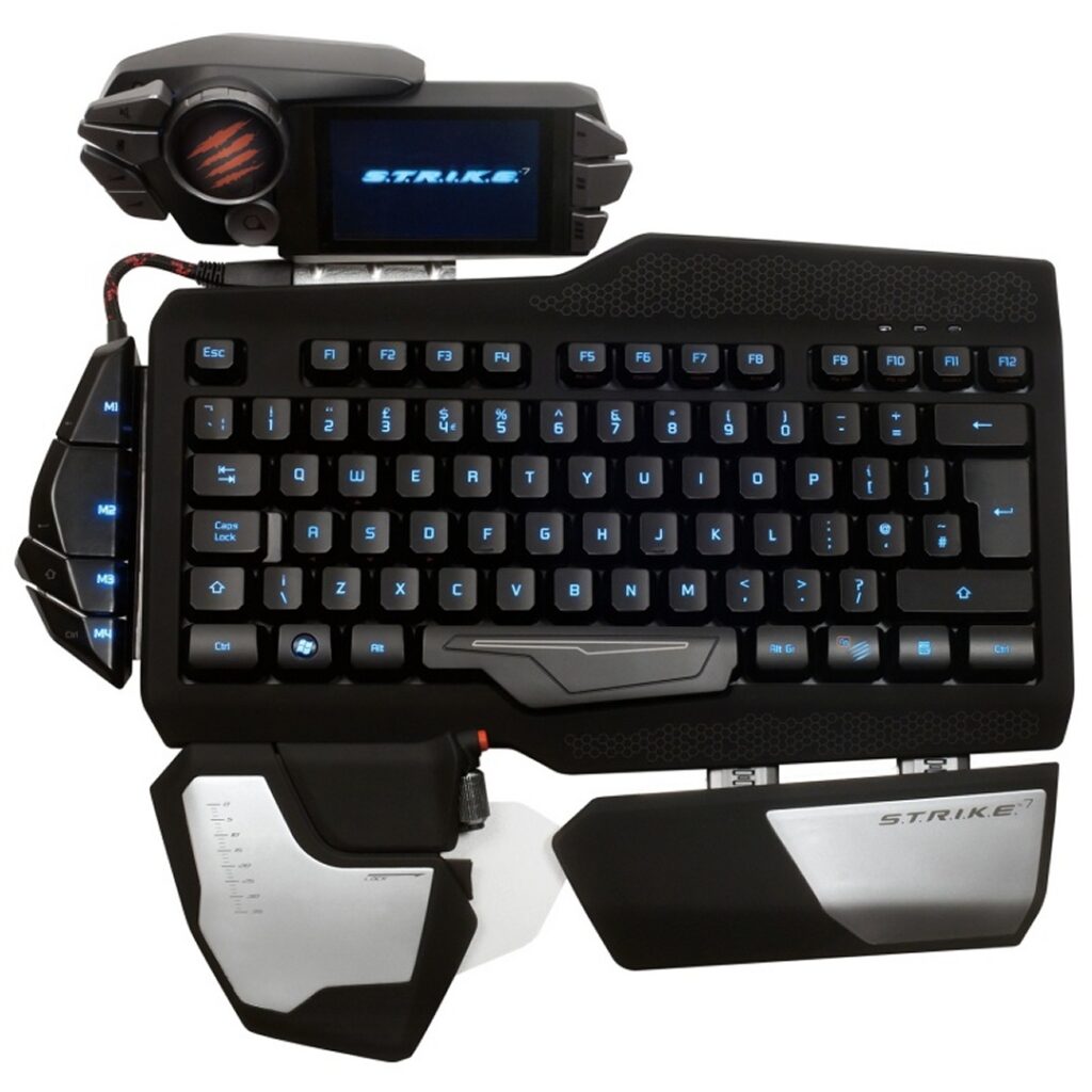 Gaming Keyboard with Adjustable Ergonomic Palm Rests